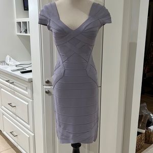 Herve Leger  Cap Sleeve Bandage Dress.in SugarPlum. S